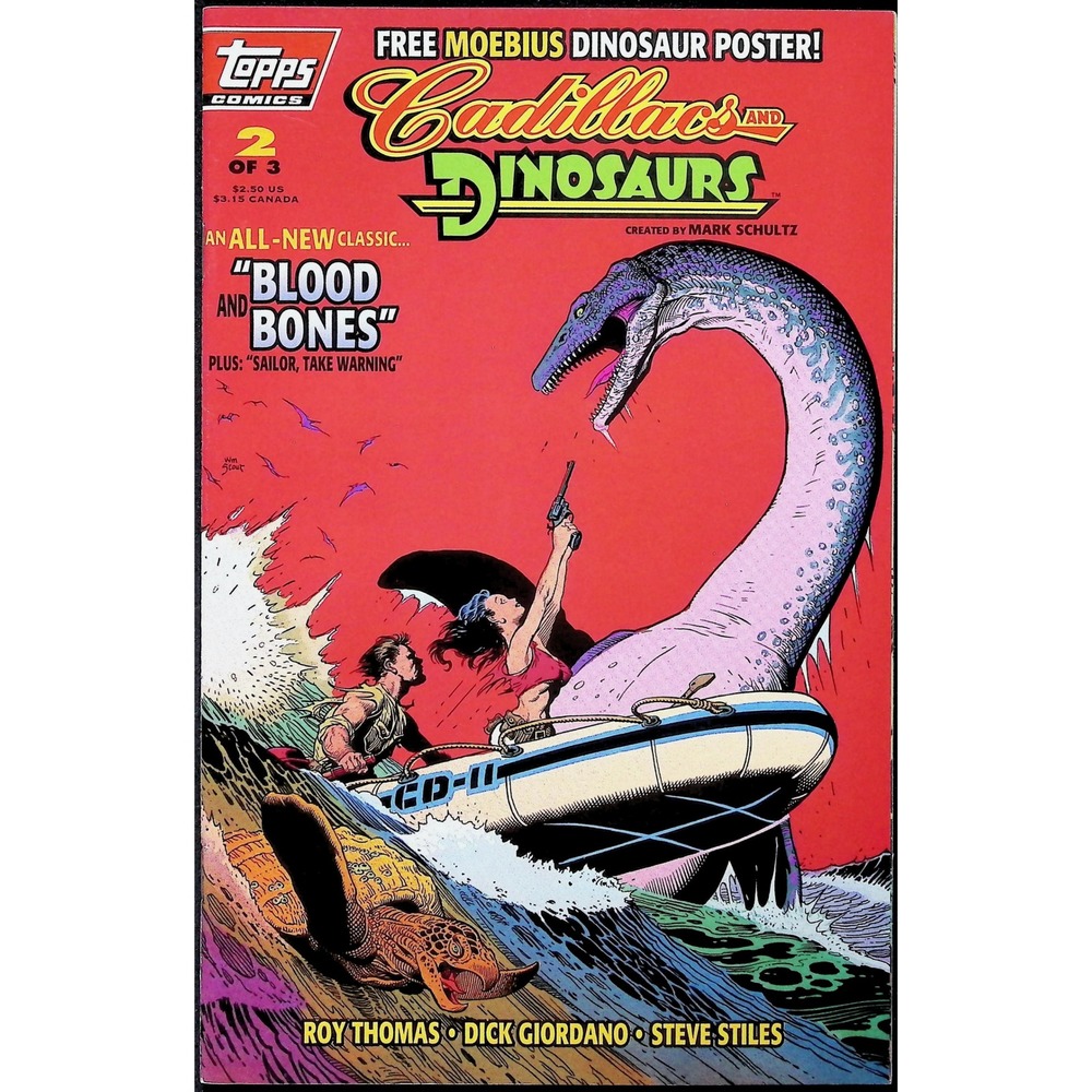 Cadillacs and Dinosaurs #2 Special Edition Poster Topps Comic Book 1994